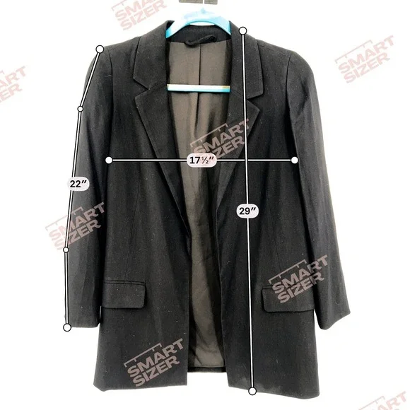 AllSaints Womens Aleida Blazer 0 Black Open Front Longline Minimalist Workwear - Picture 8 of 9